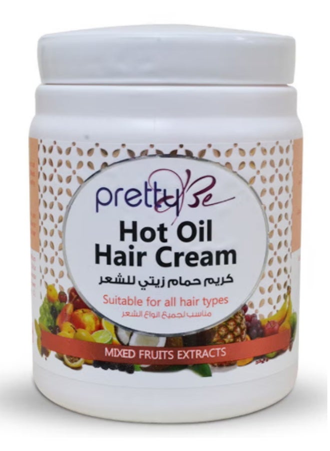 pretty Be Hot Oil Hair Cream With Mixed Fruits Extracts, Suitable For All Hair Types - 1000ml - Image 1